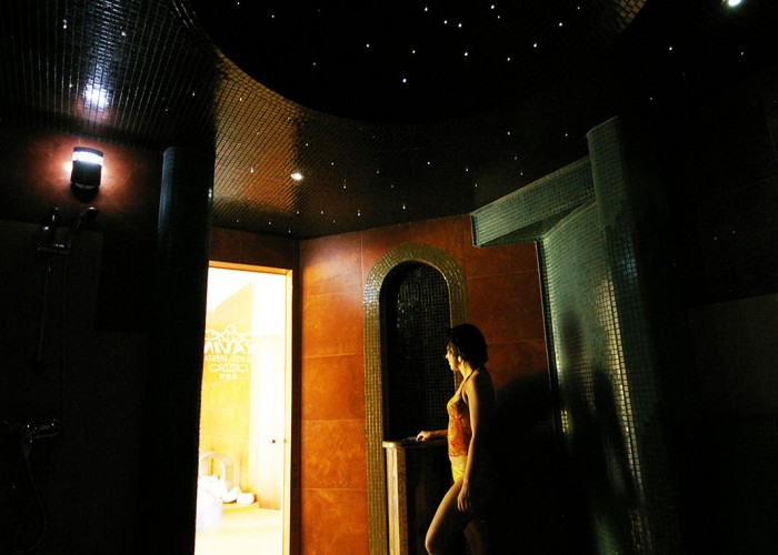 Gőzkabin csillagos égbolttal