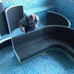Megújul a Xavin Hotel - gőzkabin ülőrészének méretpróbája