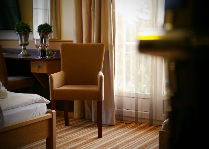 Standard kétágyas szobák - látkép a bejáratbóll