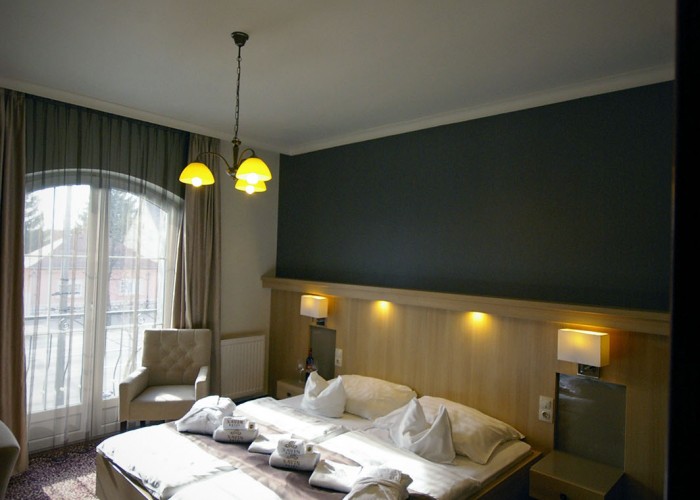 A családi szobák egyik fele, Xavin Hotel Harkány