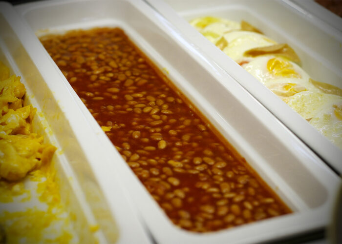 Xavin Hotel Wellness Harkány, meleg ételek, paradicsomos amerikai stílusú bab