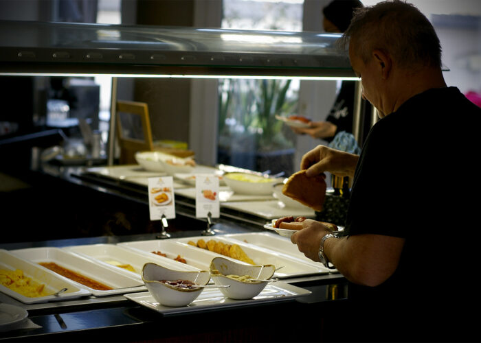 Xavin Hotel Wellness Harkány, büféasztal széles kínálattal