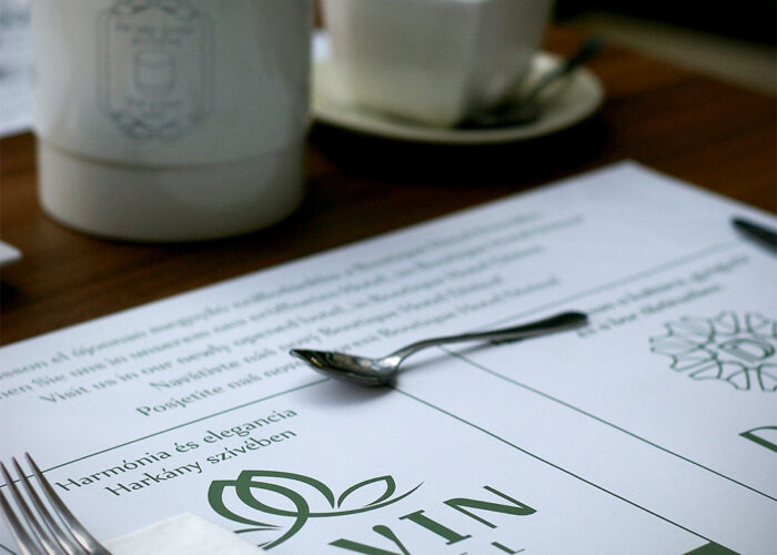 Xavin Hotel Wellness Harkány, Télikert asztalterítő papírból