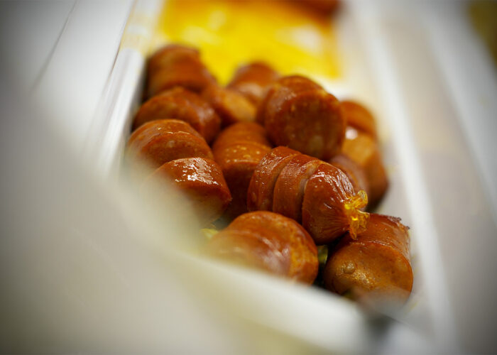 Frissen sült debreceni a harkányi Xavin Hotelben