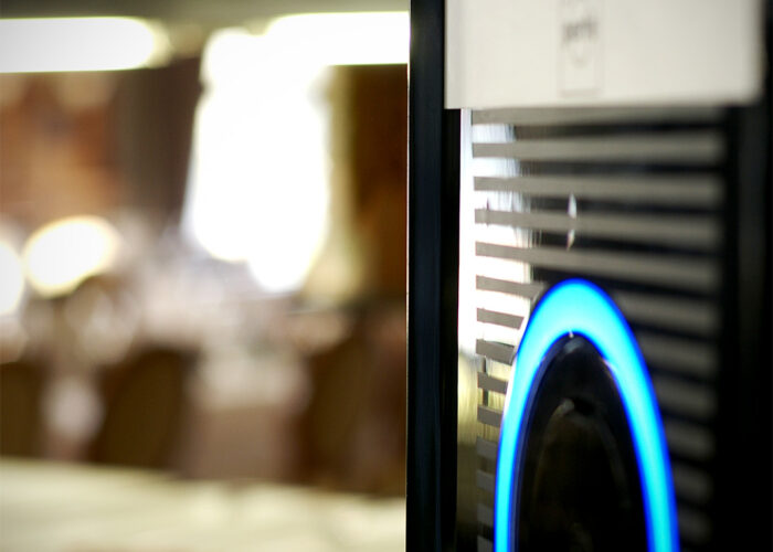 Caffé Perté kávéautomata oldalnézetből