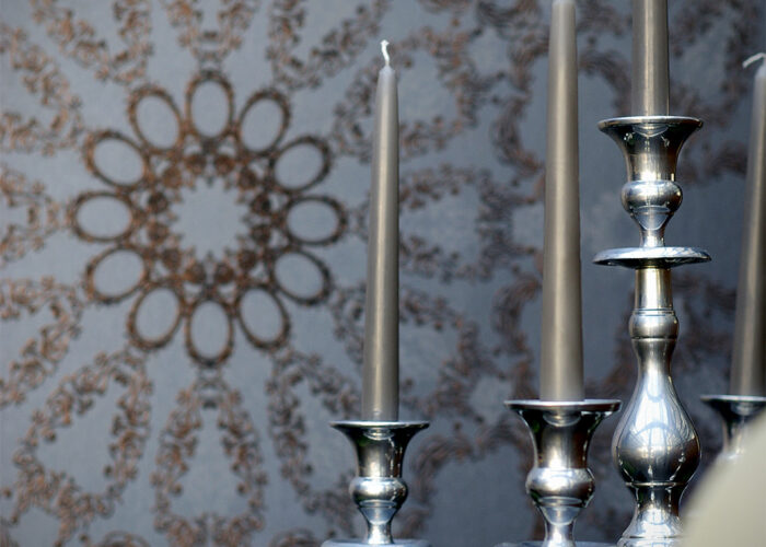 Gyertyatartó a harkányi Xavin Hotel télikertjében