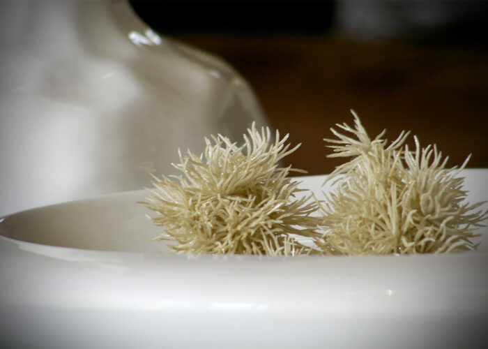 Xavin Hotel Harkány, asztali dekoráció a bejáratnál a lounge-ban