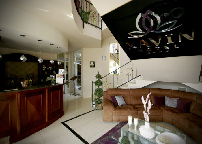 Xavin Hotel Harkány, bejárat és recepció