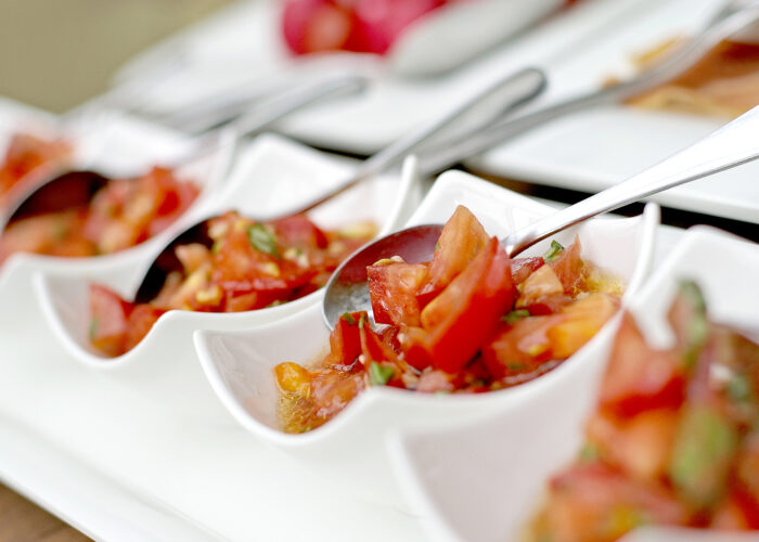 Fokhagymás - bazsalikomos bruschetta a Harkányi Xavin Hotelben