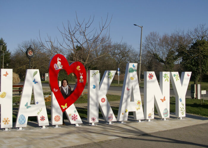 Harkány szelfi pont a Xavin Hotel szomszédságában