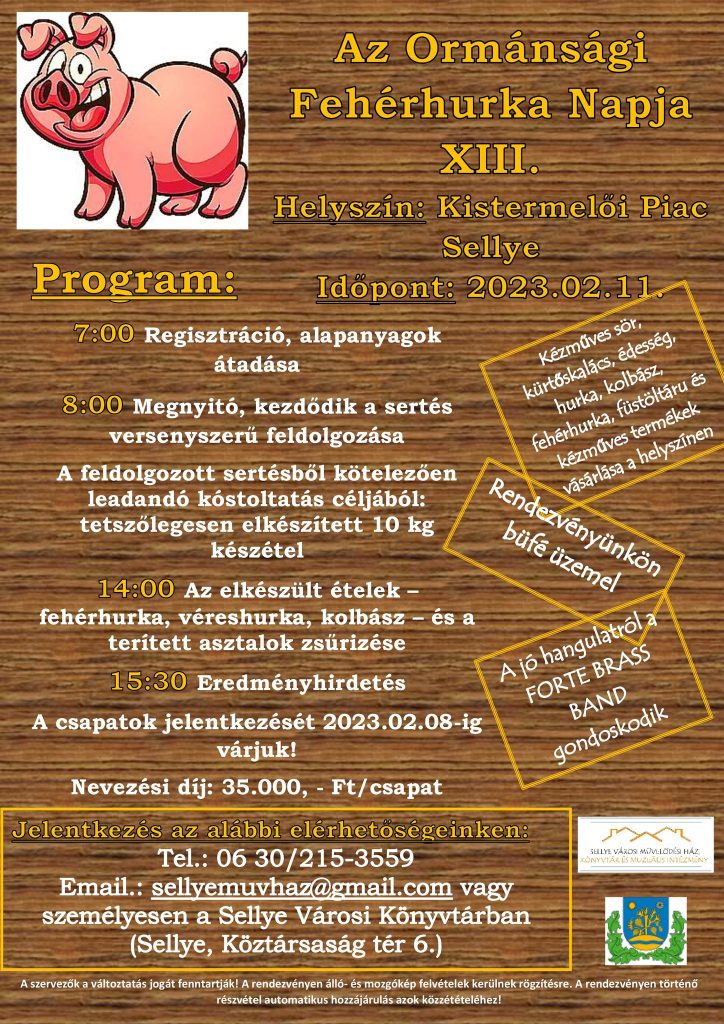 XIII. Ormánsági Fehérhurka Napja plakát
