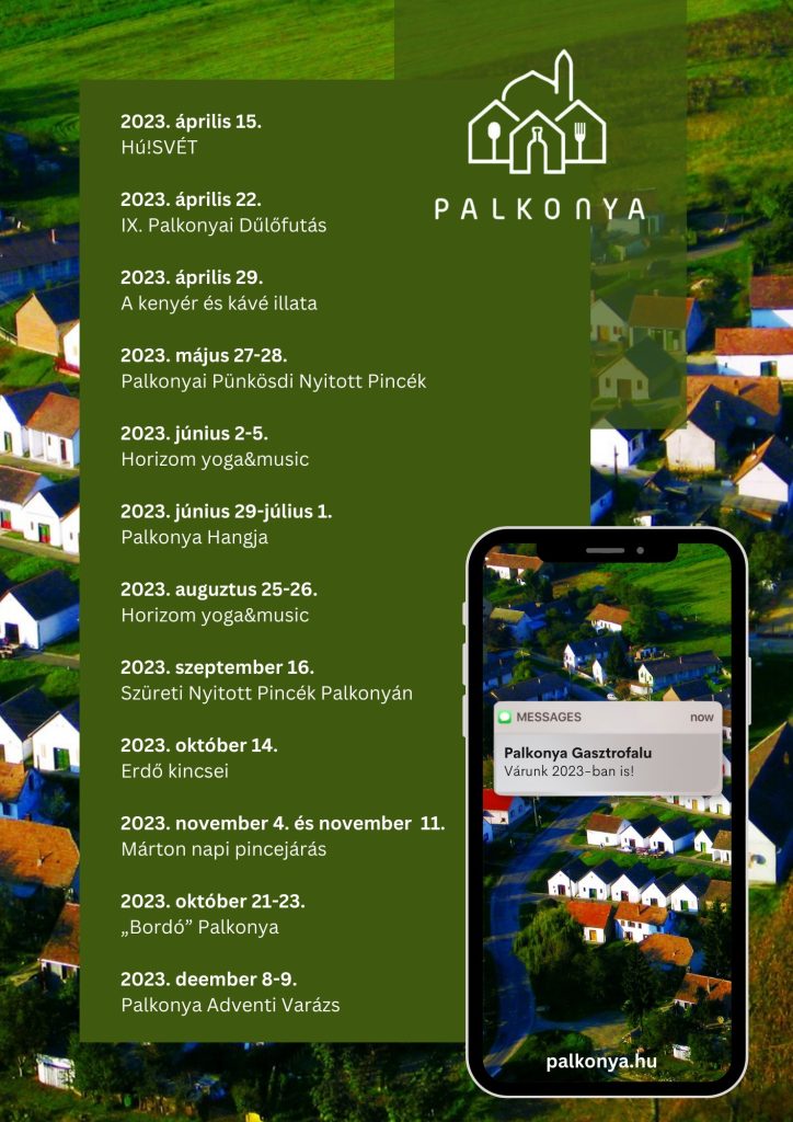 Palkonya, 2023-as programok, programnaptár
