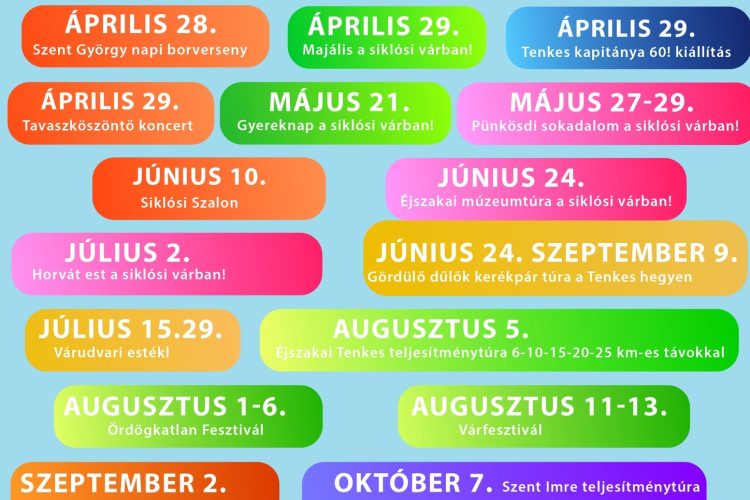 A Siklósi Vár 2023-as programfüzete