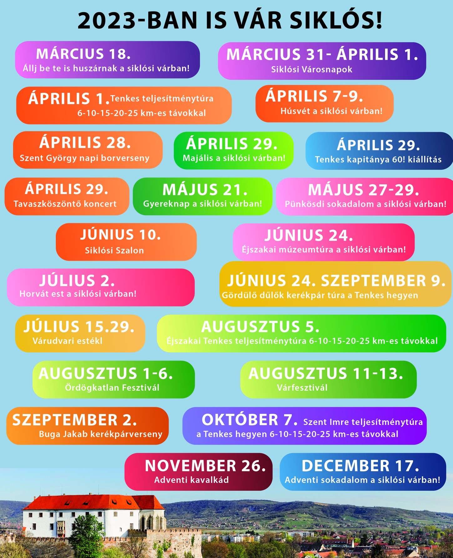 A Siklósi Vár 2023-as programfüzete
