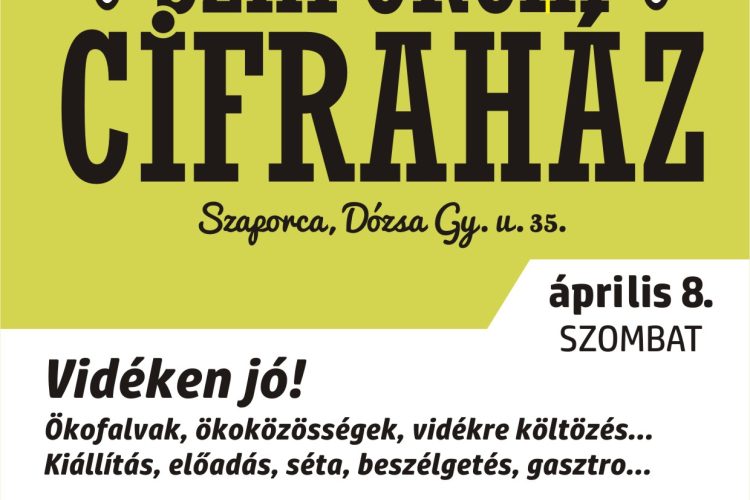 Szaporcai Cifraház - Ruprecht Judit kiállítása, plakát