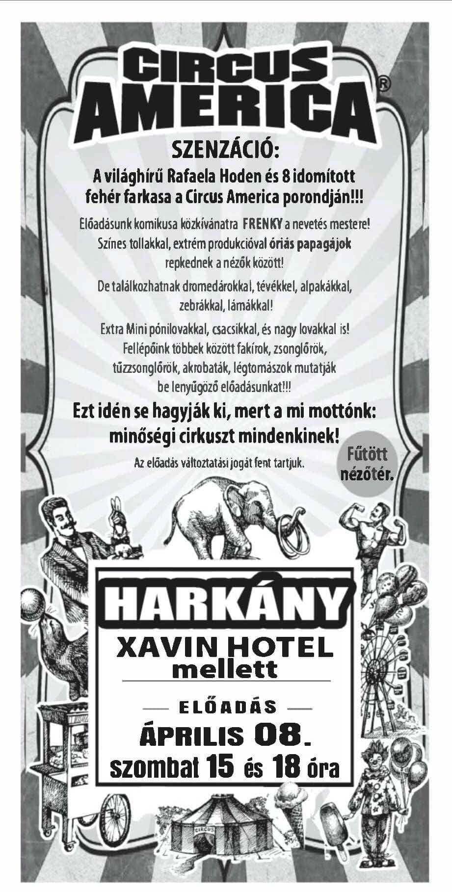 Cirkusz Harkányban - plakát