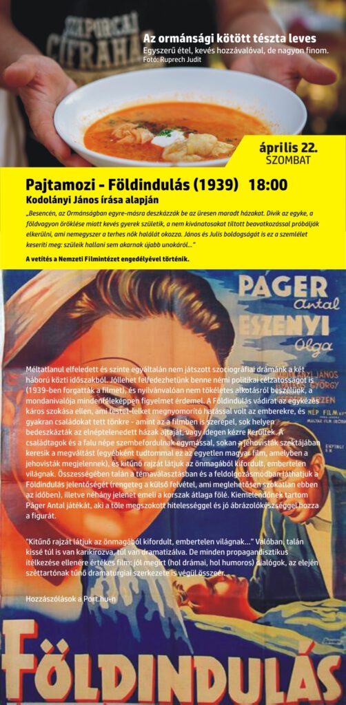 Szaporcai Cifraház - Pajtamozi plakát