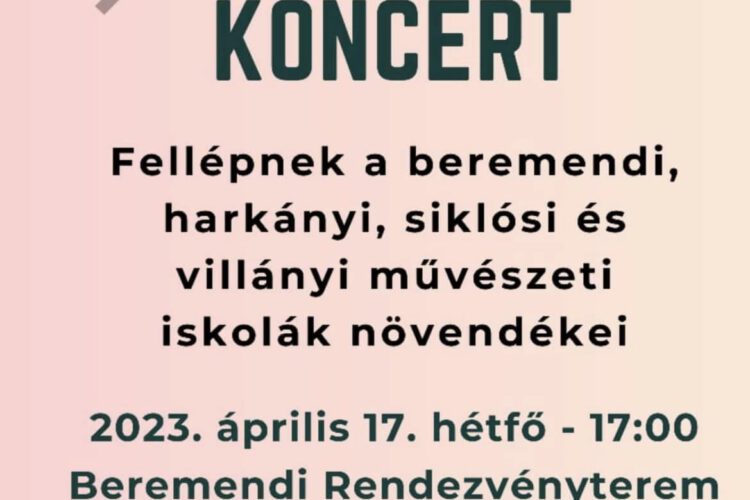 Tavaszi Koncert Beremenden 2023 plakátja