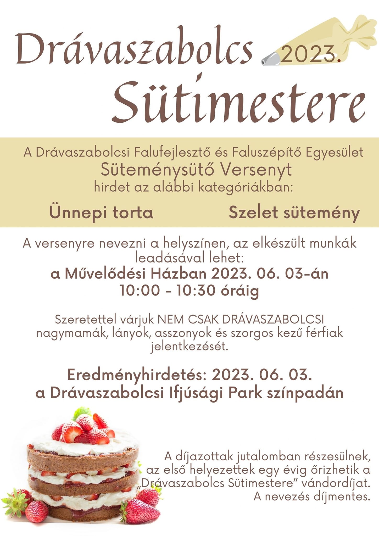 Drávaszabolcs Sütimestere - plakát