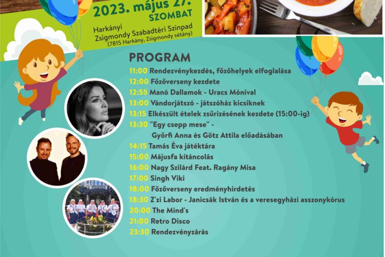 Gasztro- és gyermeknap Harkányban 2023, plakát