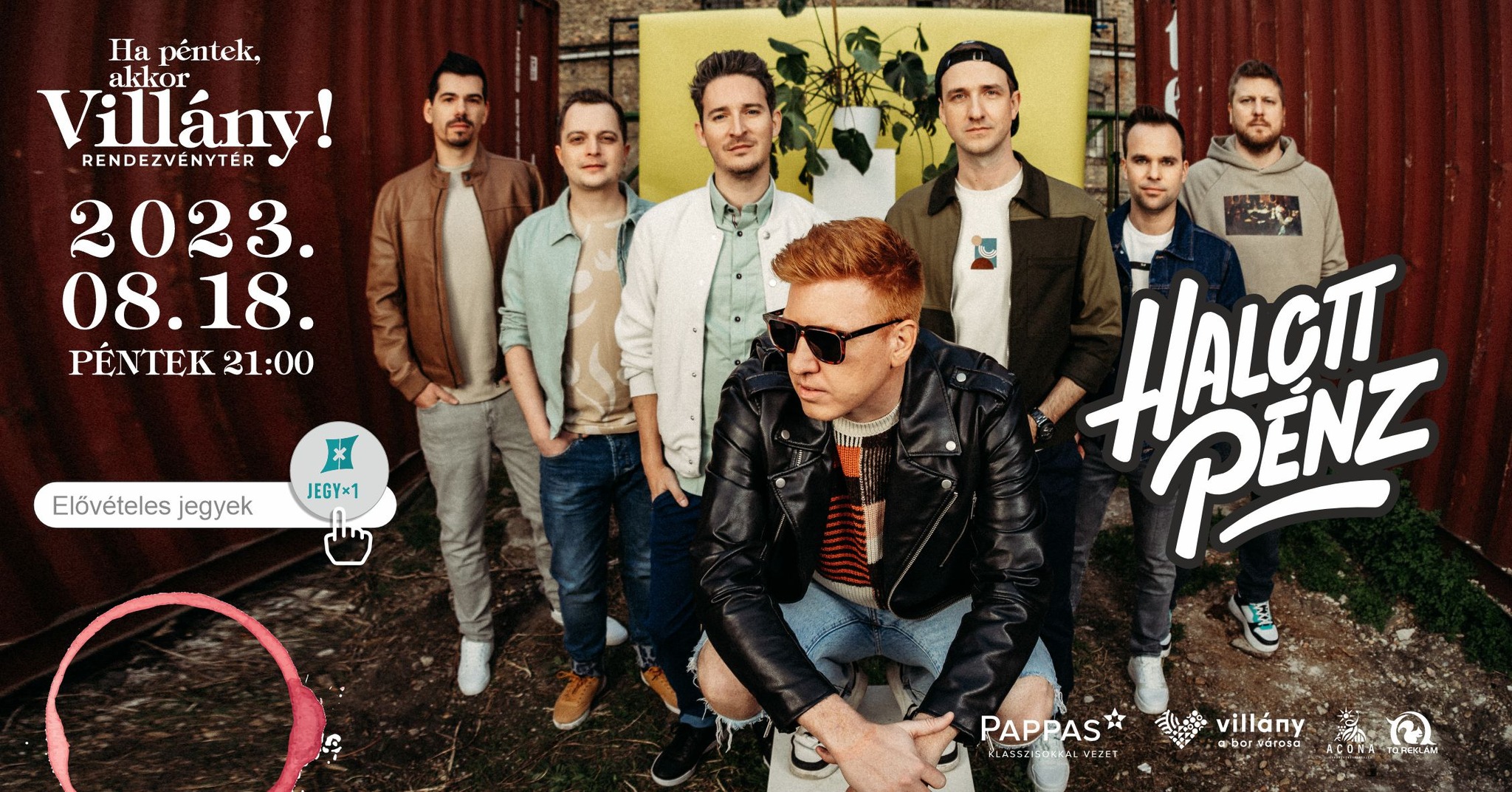 Halott Pénz koncert Villányban - plakát