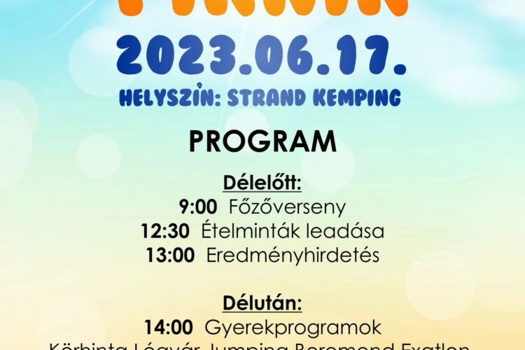 Családi Piknik és főzőverseny Beremenden 2023 - plakát