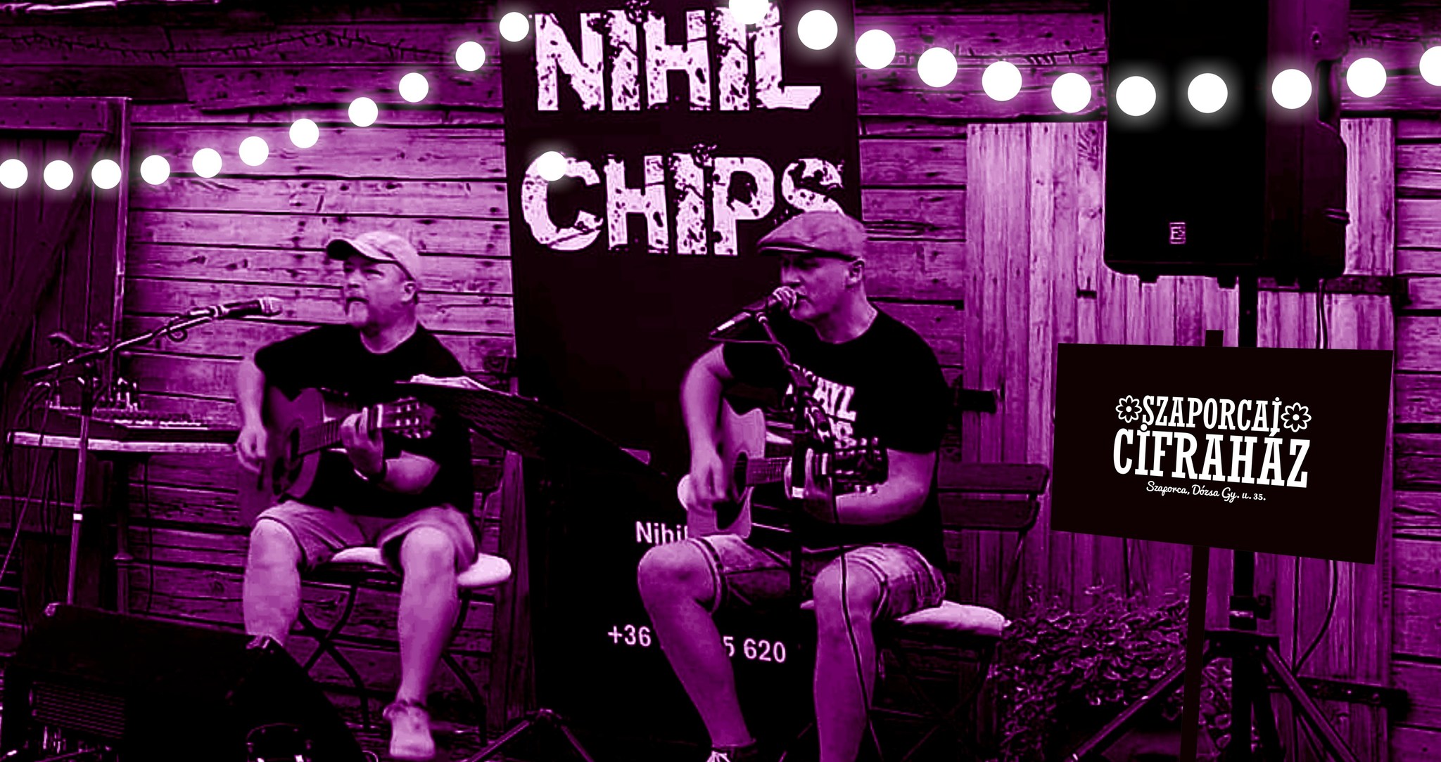 Nihil Chips akusztikus koncert Szaporcán - plakát