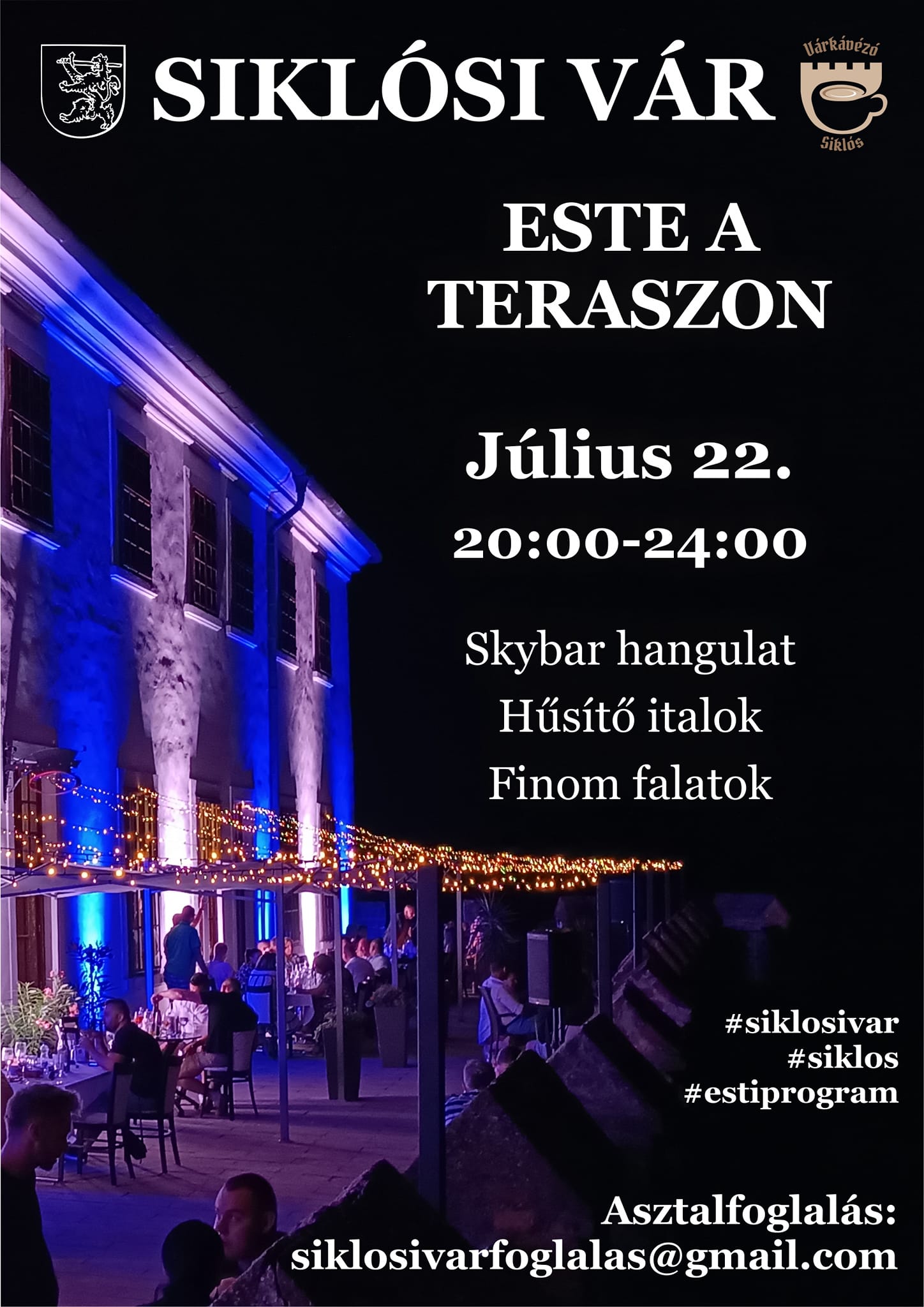 Siklósi Vár - egy este a teraszon 2023.07.23. - plakát
