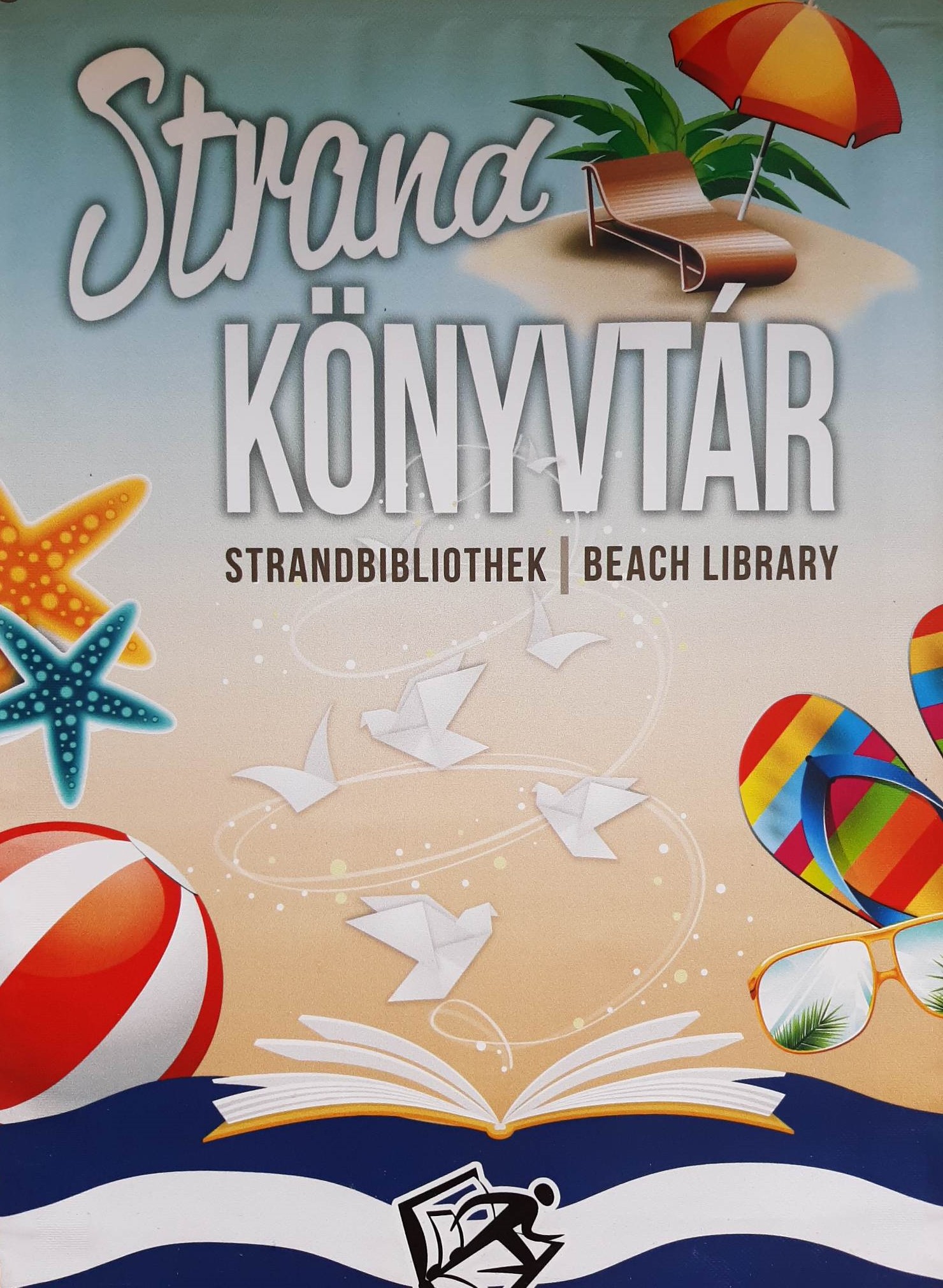 Strandkönyvtár Harkányban - plakát