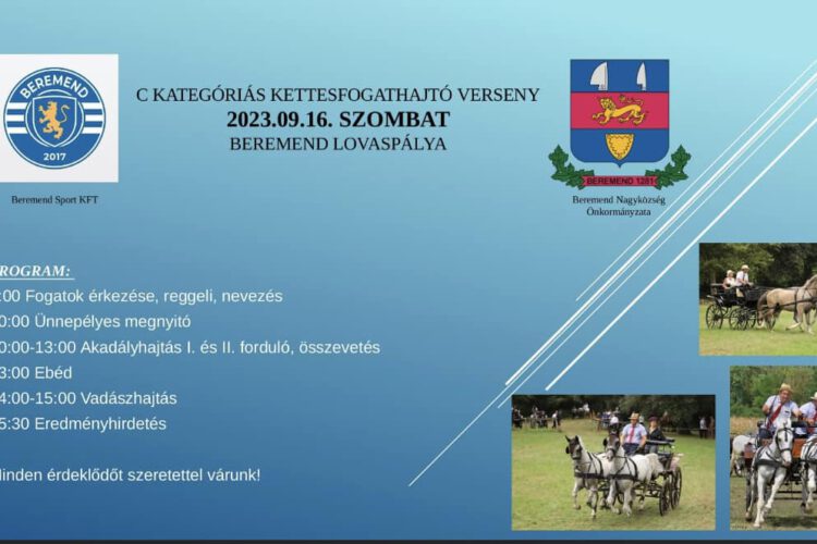 Kettesfogathajtó verseny, Beremend, 2023 - plakát