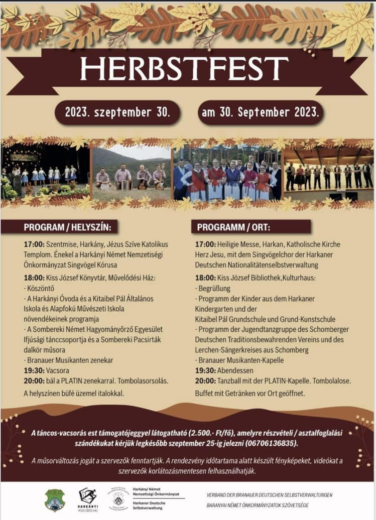 Herbsfest 2023-ban Harkányban - plakát