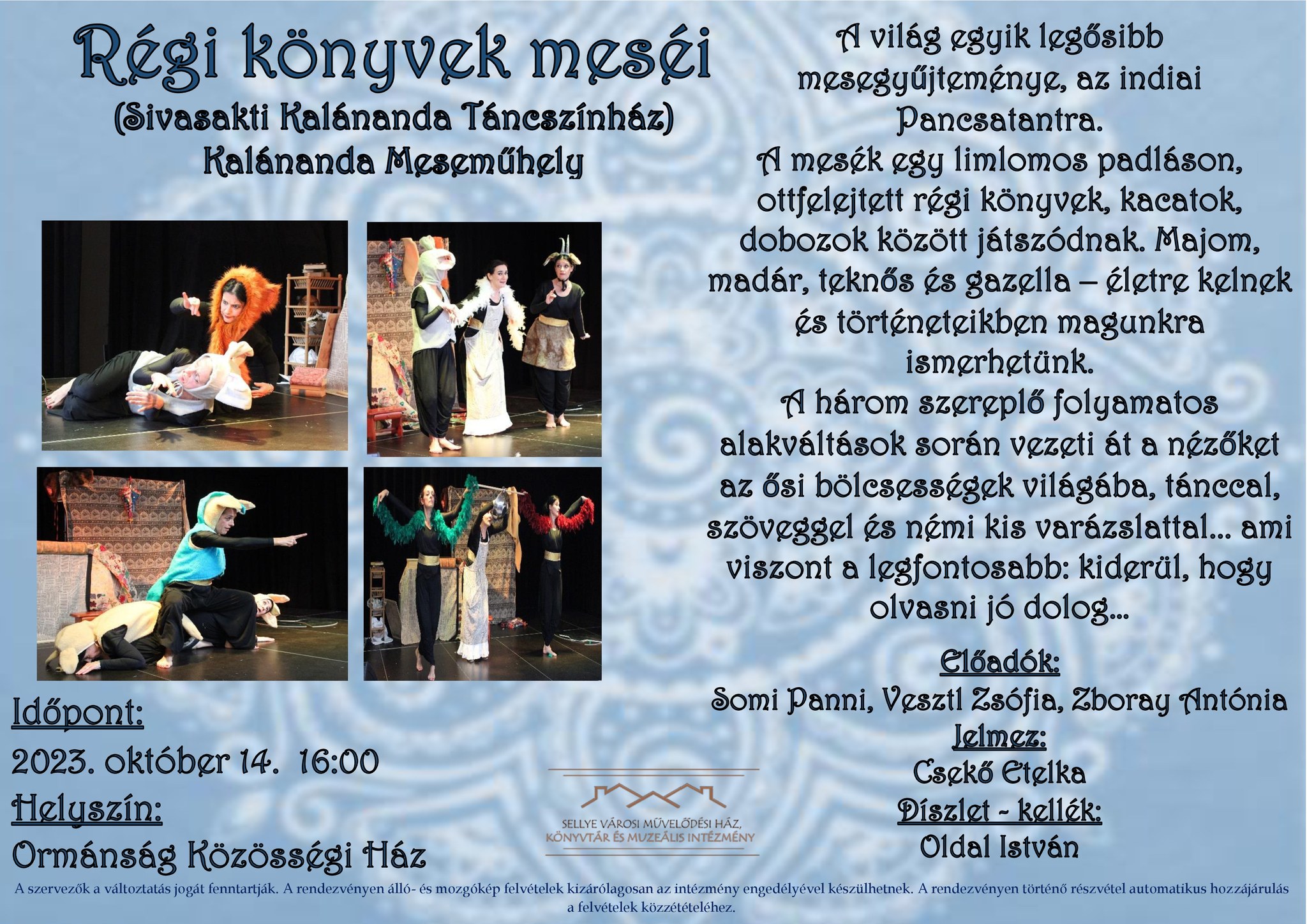 Régi Könyvek Meséi - Sellye - 2023.10.14 - plakát
