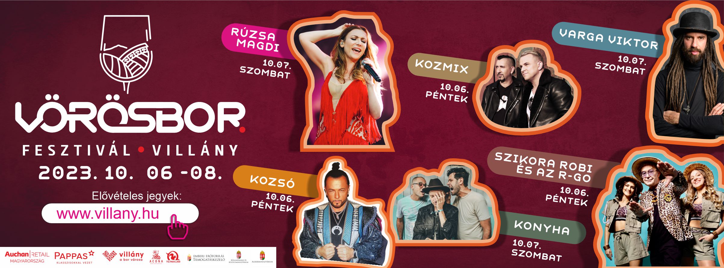 Vörösbor Fesztivál 2023, Villány, plakát