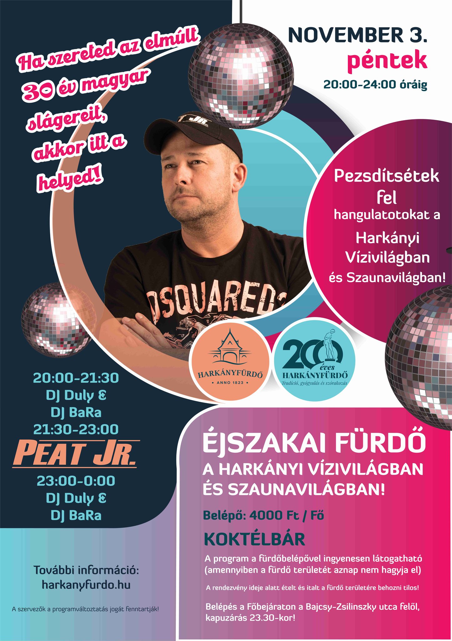 Éjszakai fürdő Harkányban - 2023.11.03. - retró magyar slágerekkel