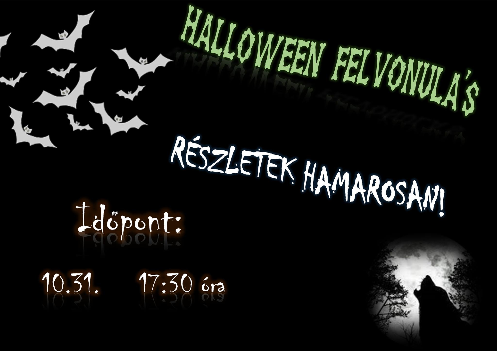 Halloween utcai felvonulás Sellyén 2023 - plakát