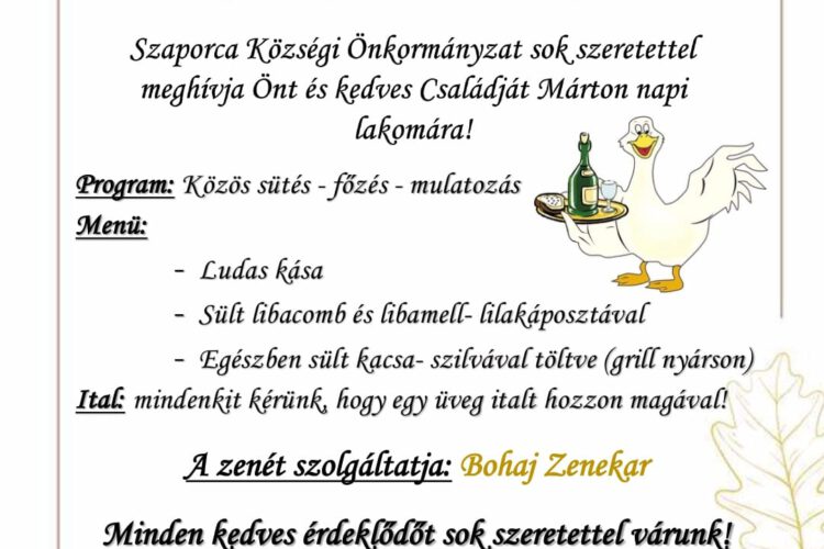 Márton-nap az Ormánságban, az Eperfa Tájházban - 2023.11.11. - plakát