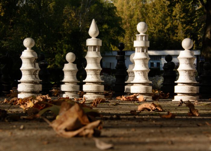 Harkányi Strandfürdő óriás sakk - ősszel