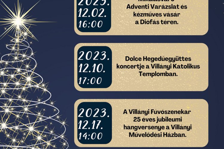 Villányi advent 2023 - plakát