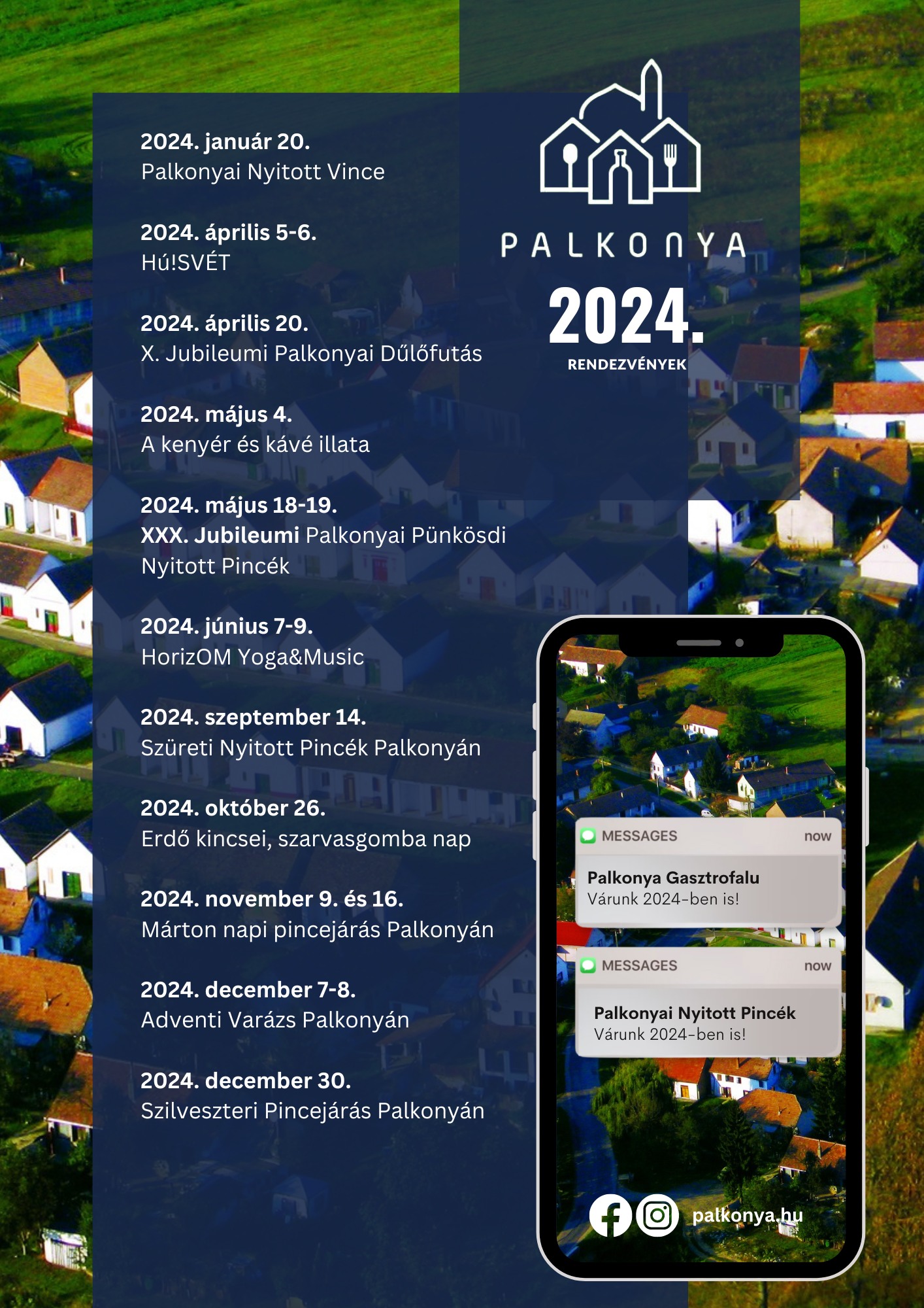 Palkonya Gasztrofalu 2024 rendezvénynaptár - plakát