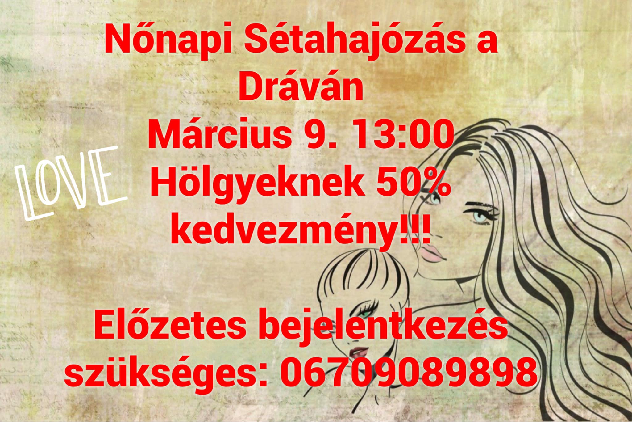 Sétahajózás a Dráván - 2024, nőnap