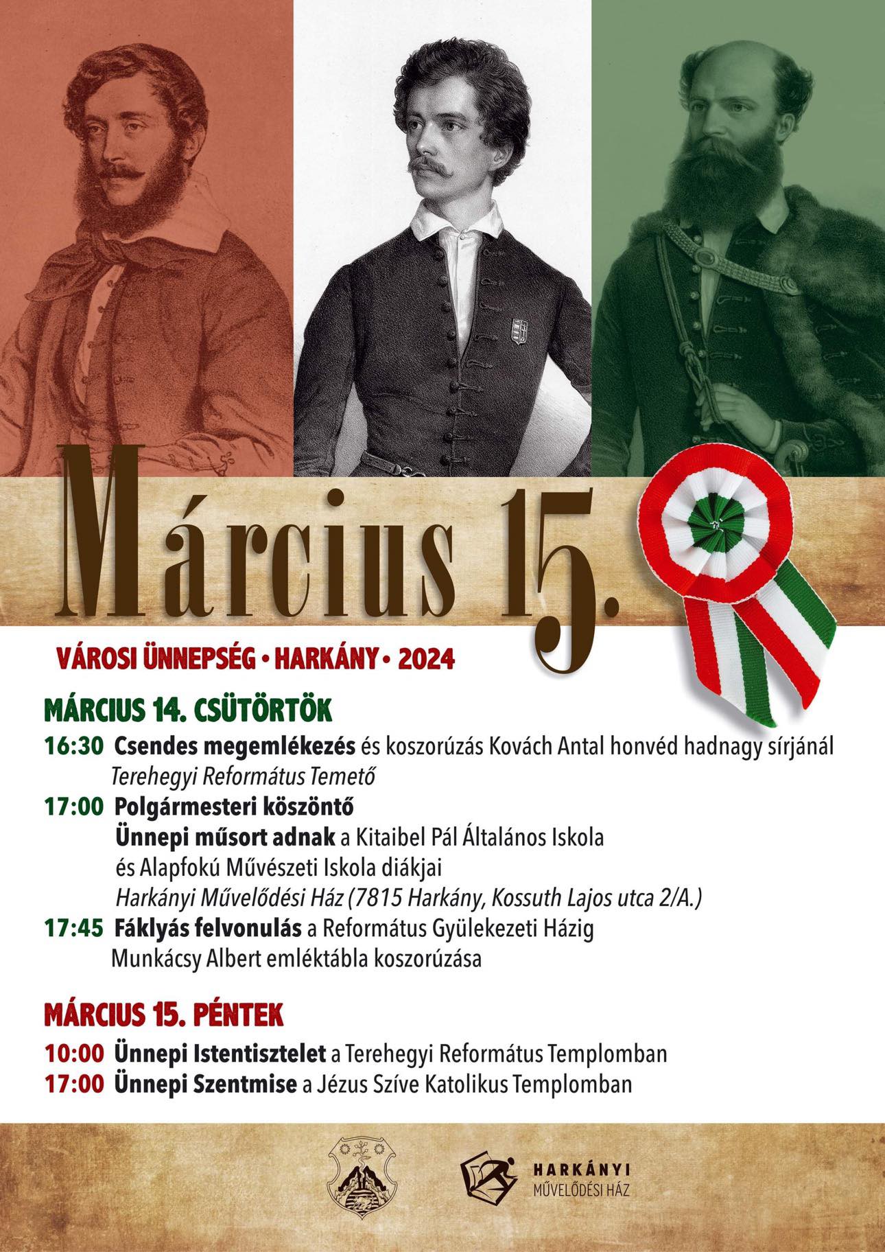 2024. március 15-i ünnepi események Harkányban