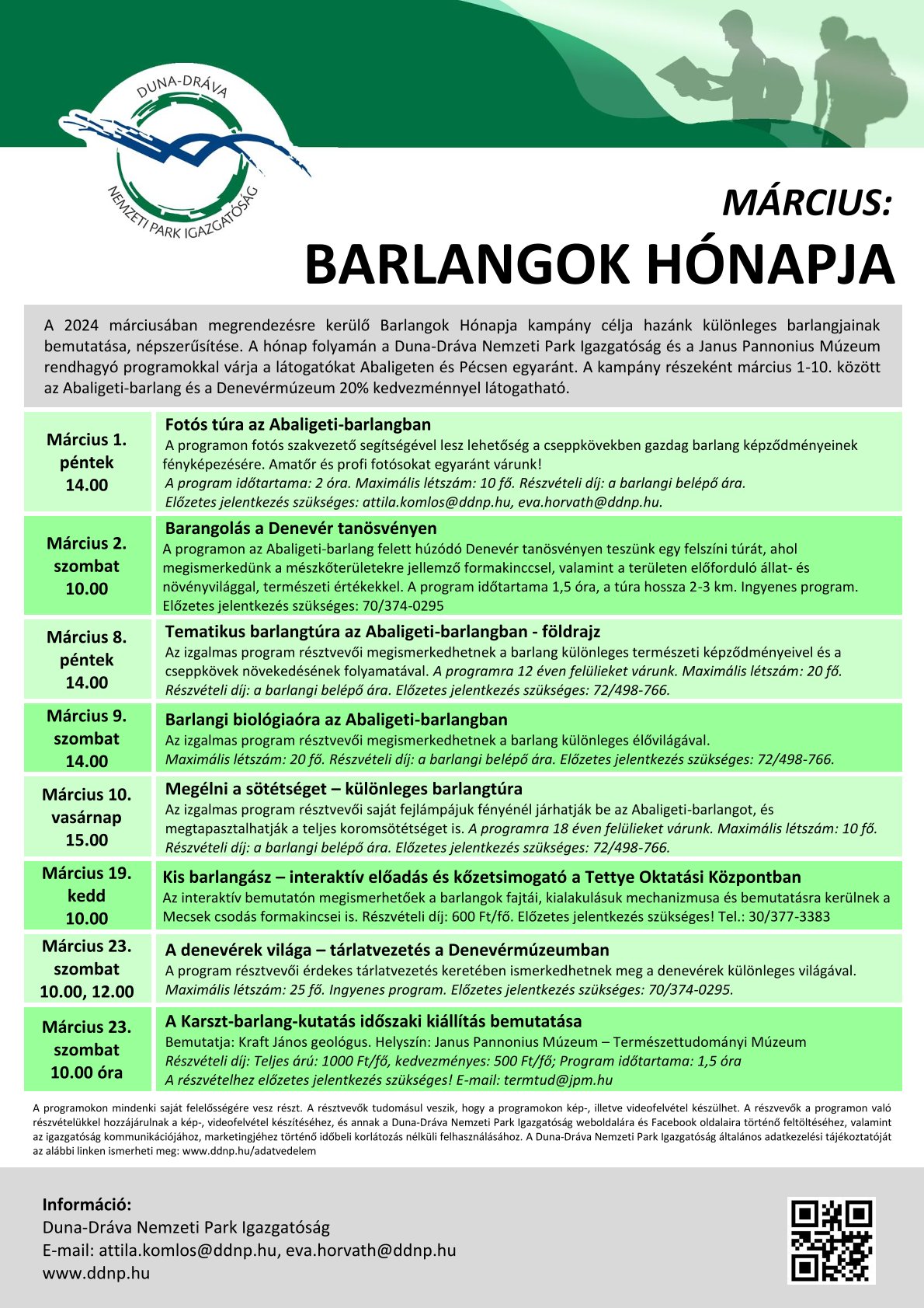 Barlangok Hónapja 2024 - programsorozat