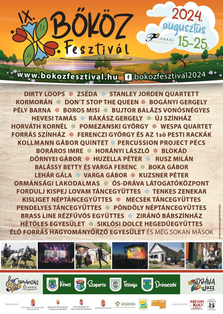 Bőköz Fesztivál 2024 - fellépők