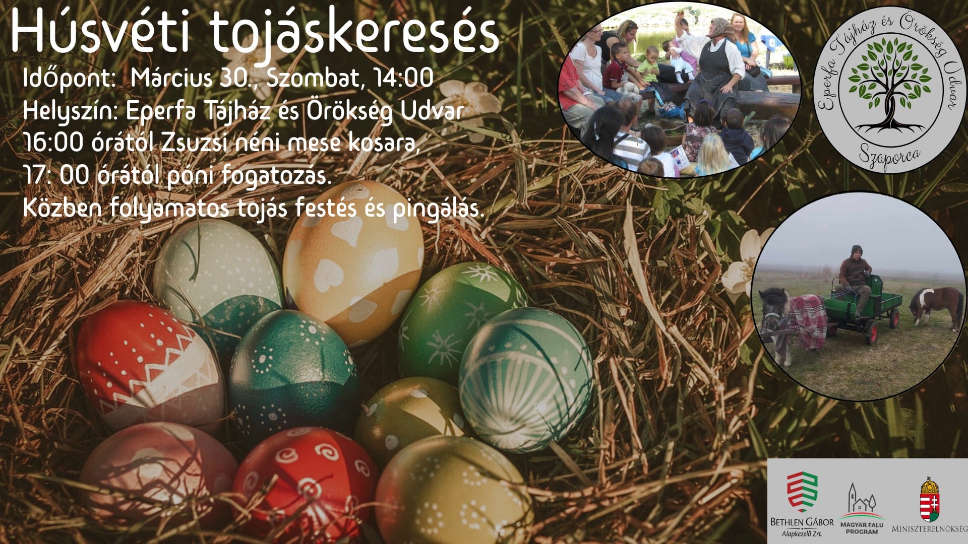 Húsvéti tojáskeresés az ormánsági Eperfa Tájházban, 2024.03.30.