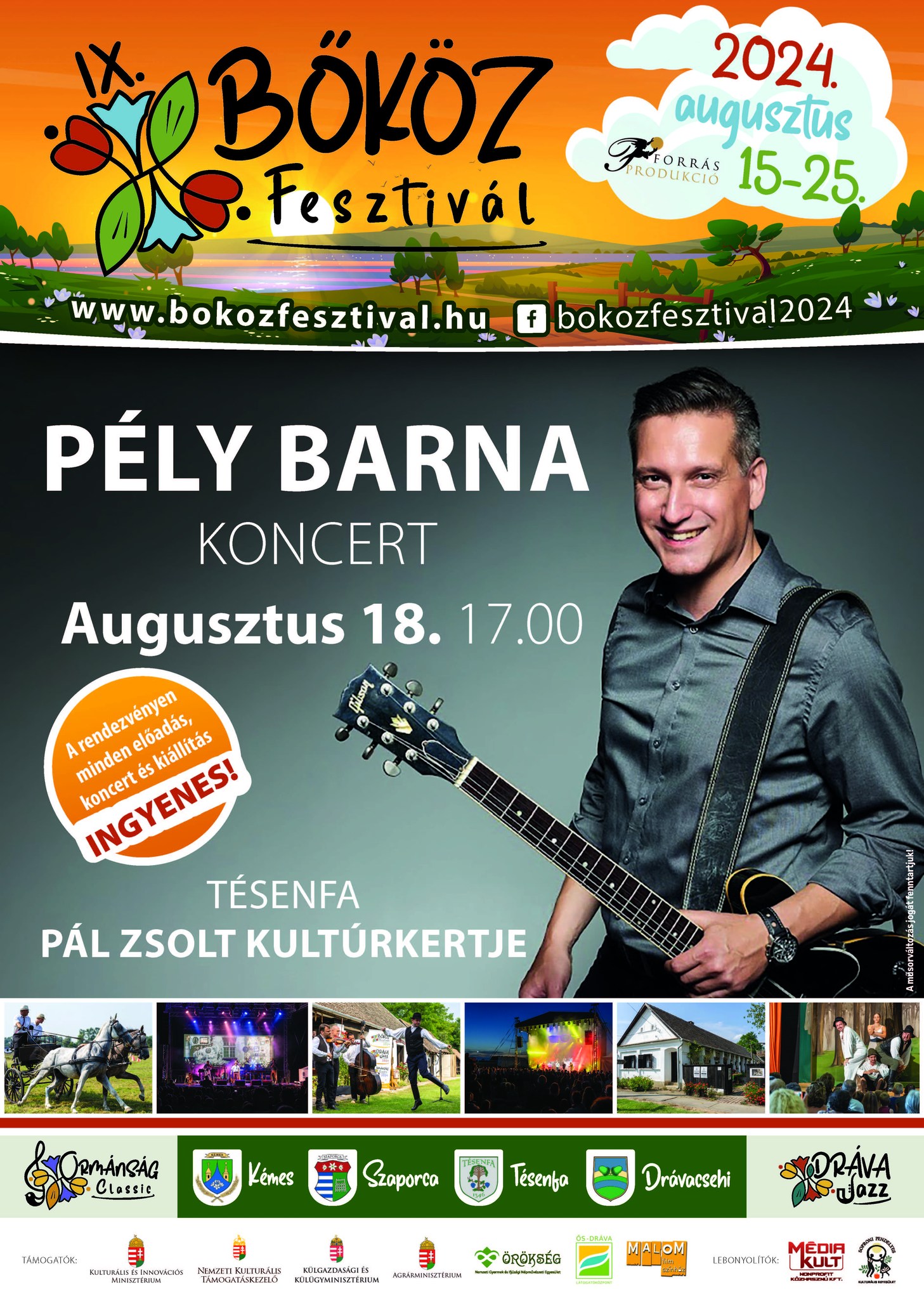 Pély Barna koncert, Bőköz Fesztivál, 2024.08.18., Tésenfa