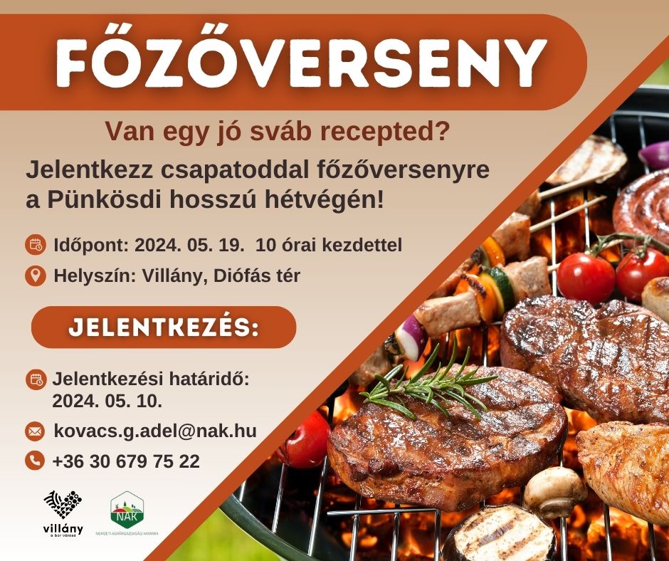 Főzőverseny Villányban 2024.05.19-én, sváb receptekkel