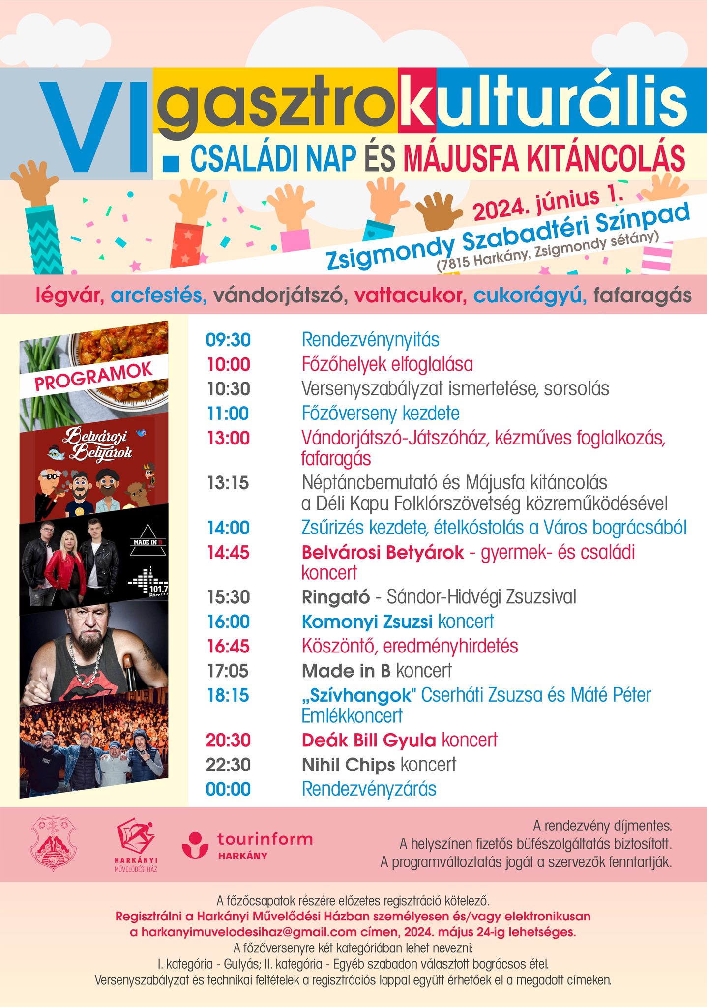 Deák Bill Gyula koncert, főzőverseny, gasztro nap, Made in B, Nihil Chips, Harkány, 2024