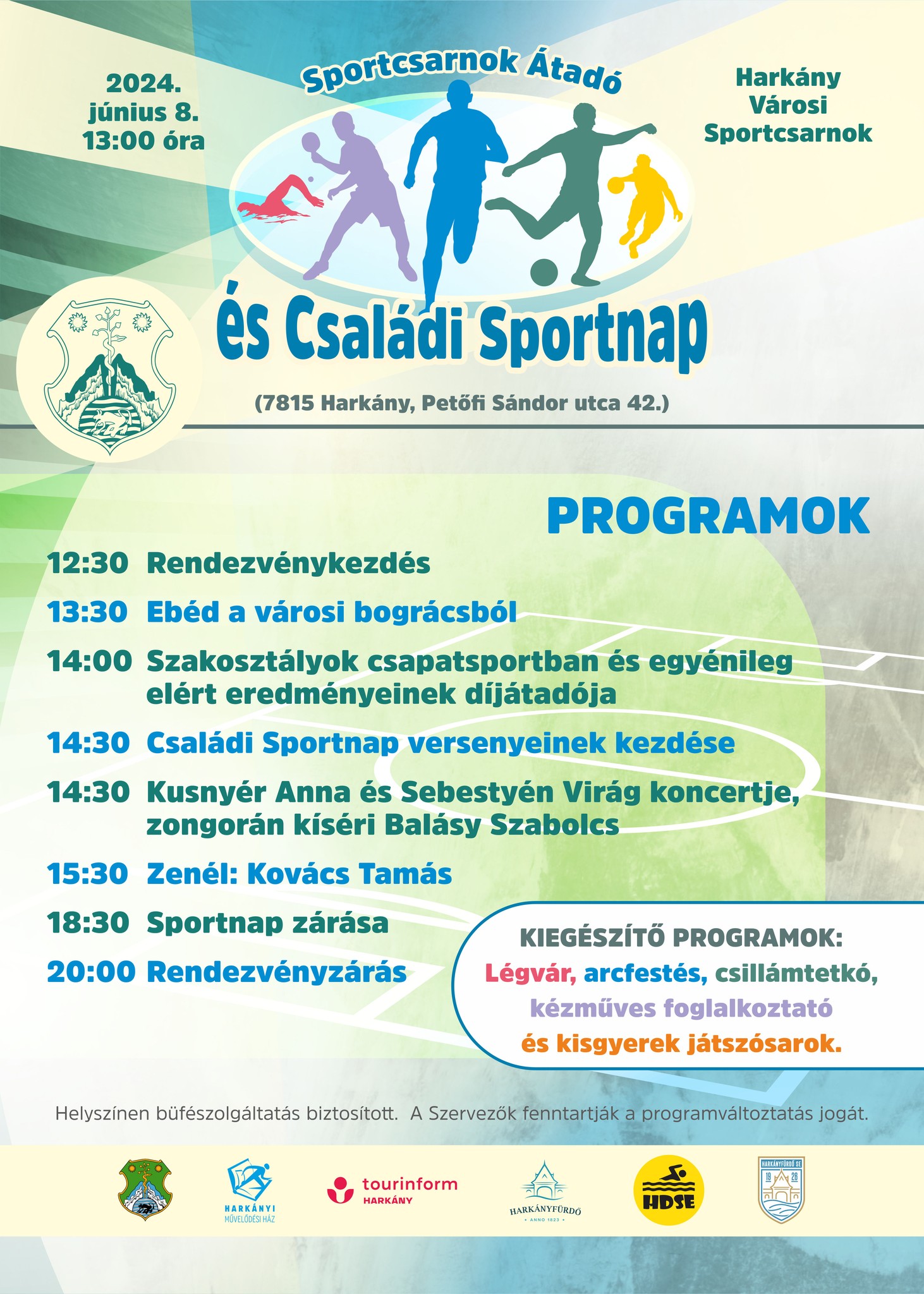 Családi Sportnap és sportcsarnok átadó Harkányban, 2024.06.08.