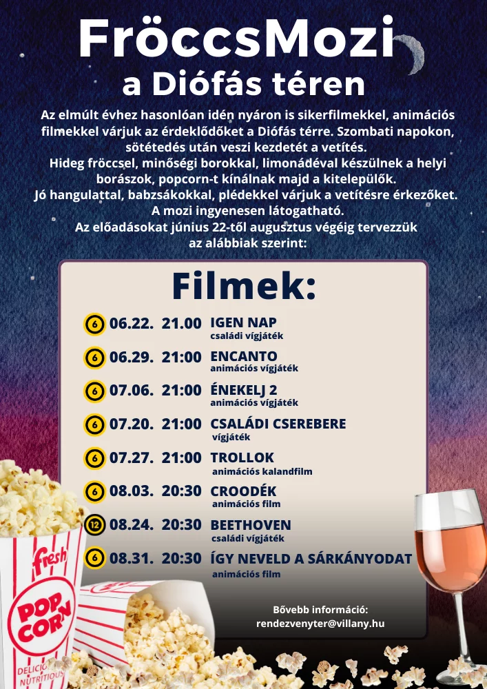 Fröccsmozi Villányban, 2024, Diófás tér
