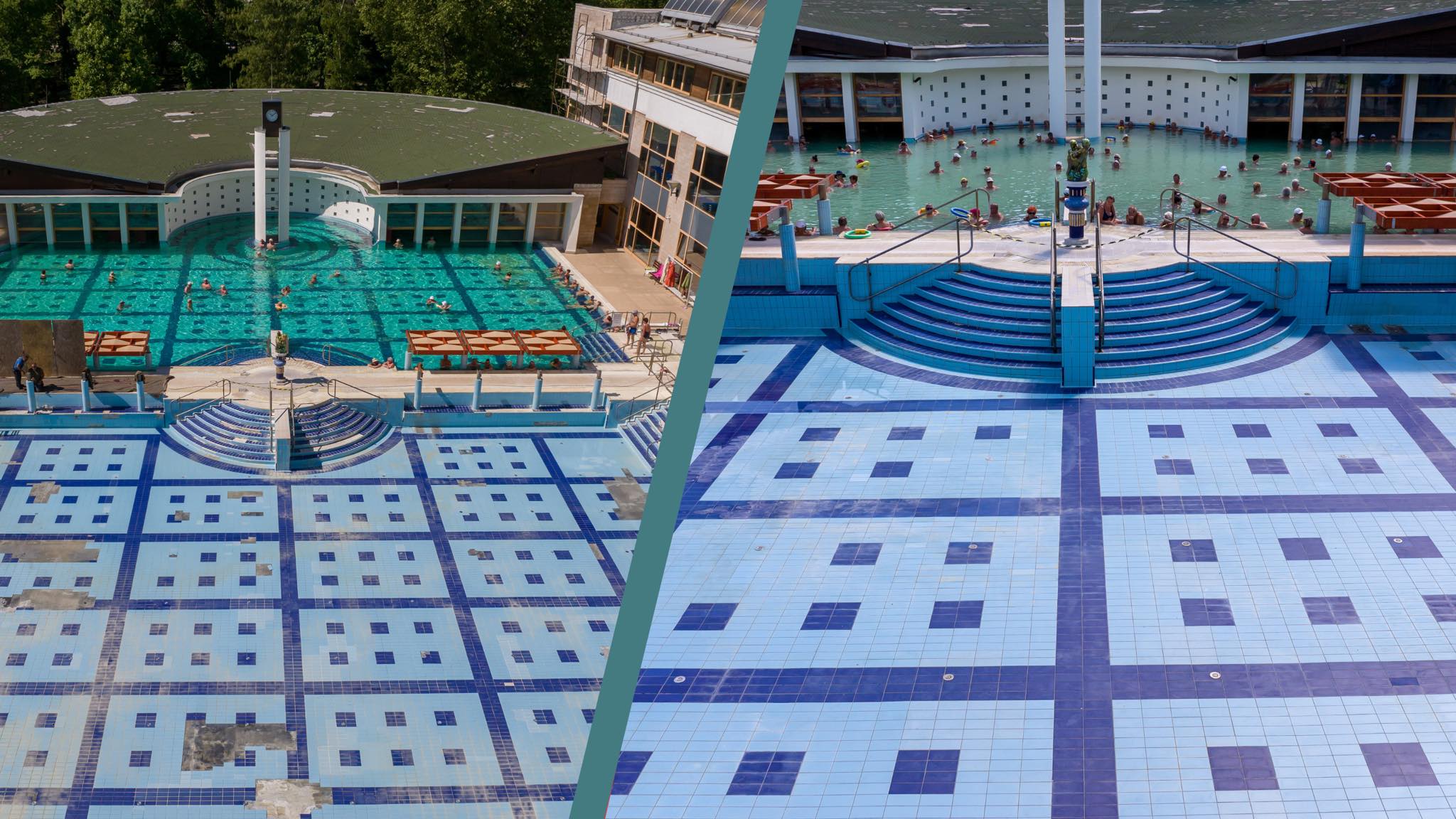 Harkány, első számú gyógymedence felújítása